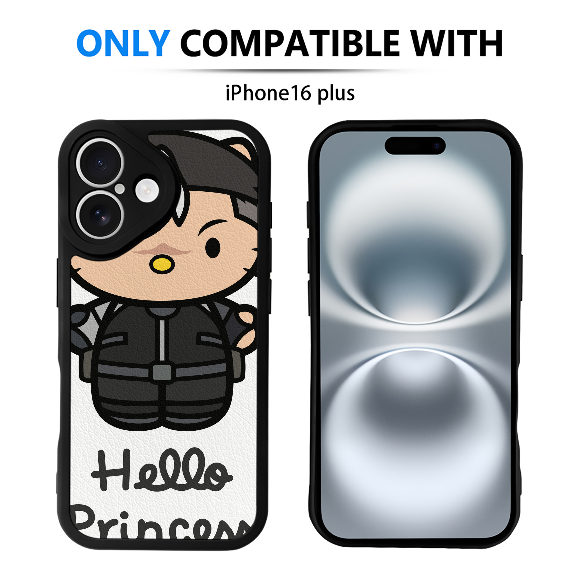 （画像用） Hello Kitty ハローキティ 【iPhone 16シリーズ対応】シリコンスマホケース（レザー調） 材質：シリコン